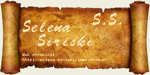 Selena Siriški vizit kartica